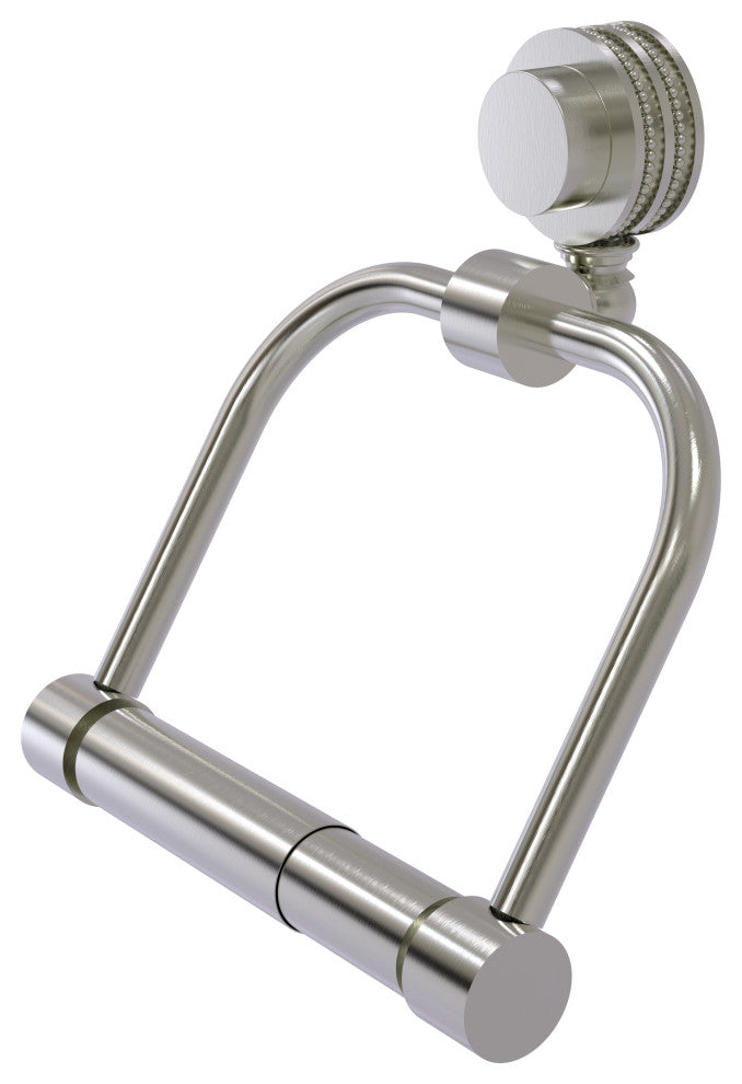 Venus 2 Post Toilet Tissue Holder With Dotted Accents, Satin Nickel