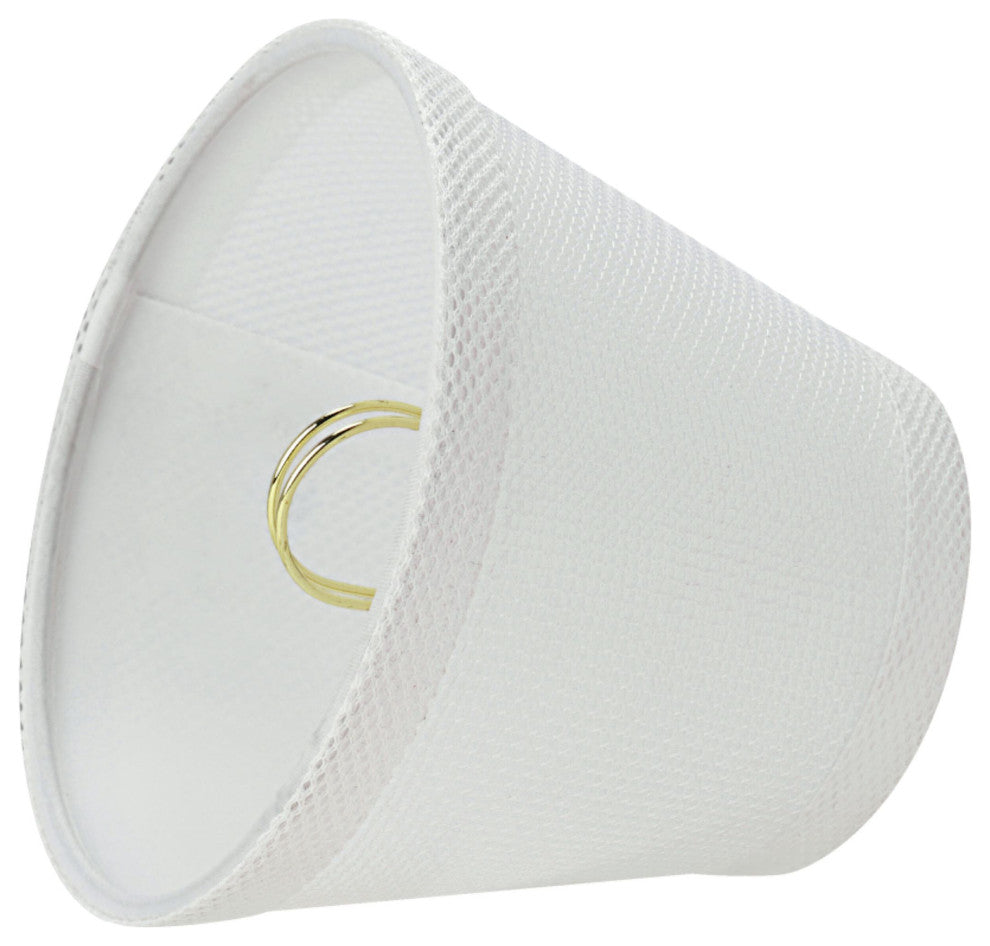 Aspen Creative 32066-5 Hardback Empire Clip-On Lamp Shade White 3" x 5" x 4"