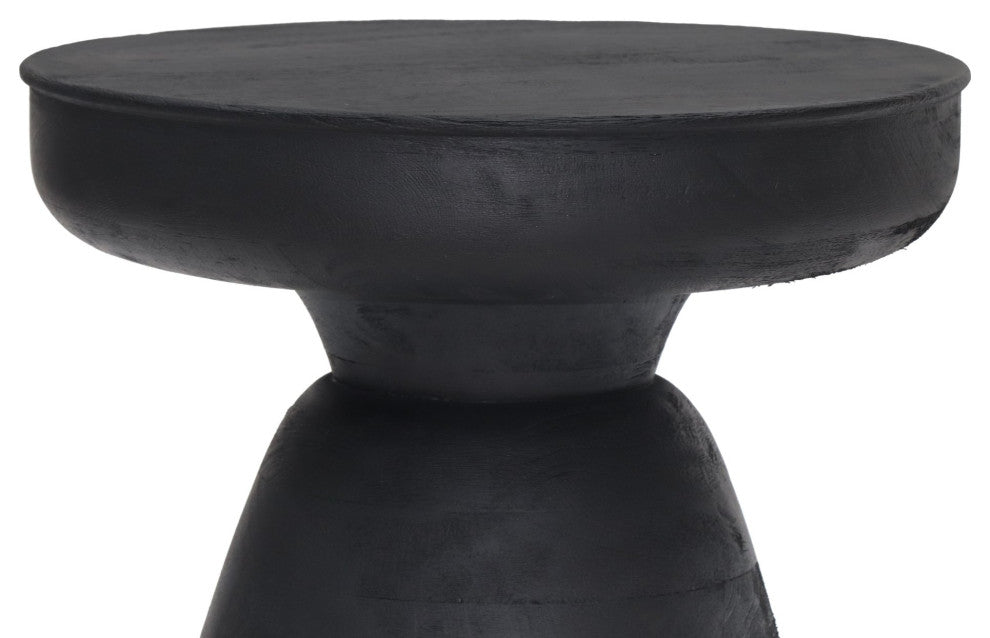 Sofa Side Table, Wood, Black, Living Lounge Cafe Room Hotel Lobby Hospitality