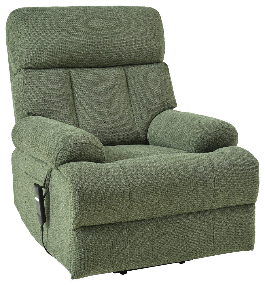 GDF Studio Oversized Power Lift Recliner Chair for Seniors, Remote Control, Dark Green