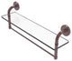 Remi 22" Glass Vanity Shelf with Towel Bar, Antique Copper