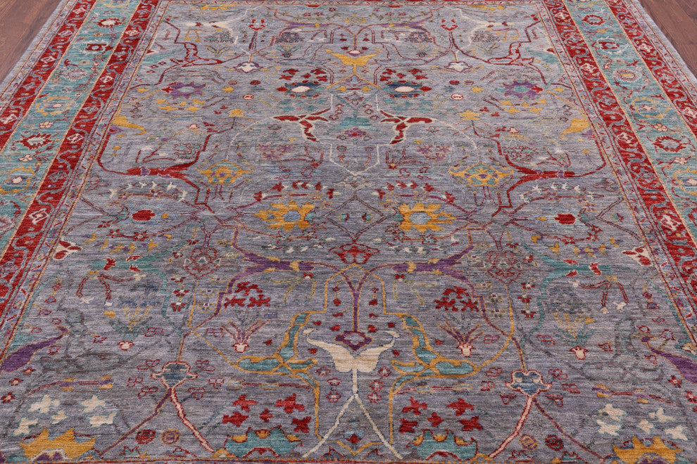 8' 2" X 10' 1" Hand Knotted Persian Fine Serapi Wool Rug - Q12659