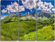 "Green Tatras Mountains Panorama" Metal Wall Art, 3 Panels, 36"x28"