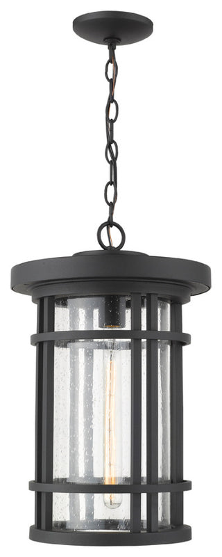 Jordan 1 Light Outdoor Chain Mount Ceiling Fixture in Black