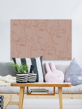 "Mirror Faces" Painting Print on Wrapped Canvas, 12x8