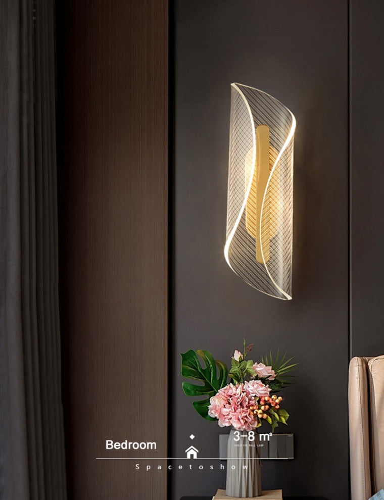 Toledo | Gold LED Wall Light Fixture For Bedroom