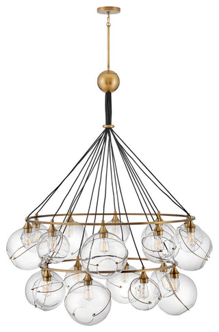 Skye Extra Large Two Tier Chandelier in Heritage Brass