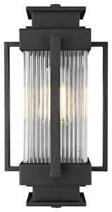 Home Living 7" Outdoor Wall Sconce, Black