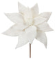 Glittered Poinsettia Stem, Set of 6