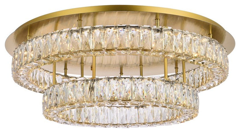 Modern Gold 2-Light Flush Mount