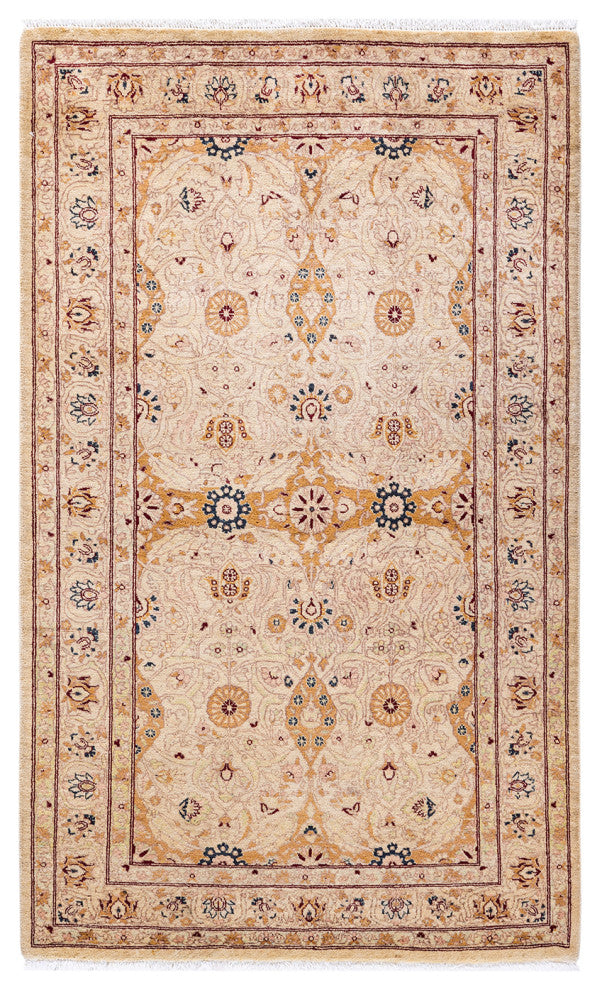 Mogul, One-of-a-Kind Hand-Knotted Area Rug Orange, 3' 1 x 5' 2