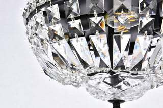 Elegant Lighting V2528F12/RC Tranquil 4 Light 12"W Flush Mount - Black