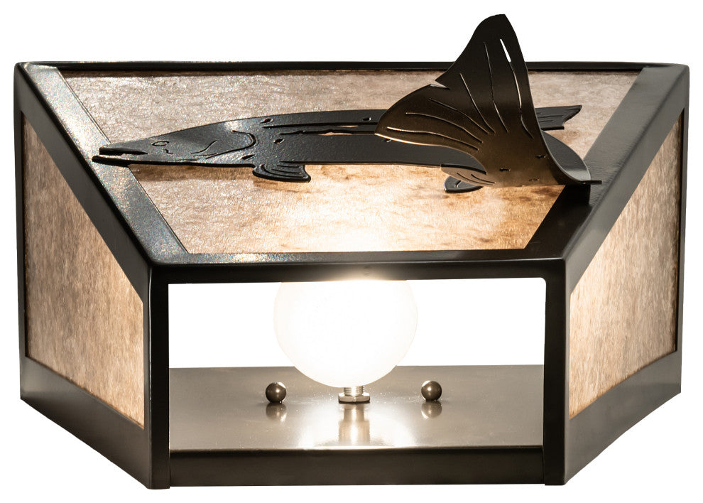 13 Wide Leaping Trout Wall Sconce