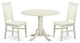 Dlwe3-Whi-W 3-Piece Dining Room Set, 2-Kitchen Table & 2 Kitchen Dining Chairs