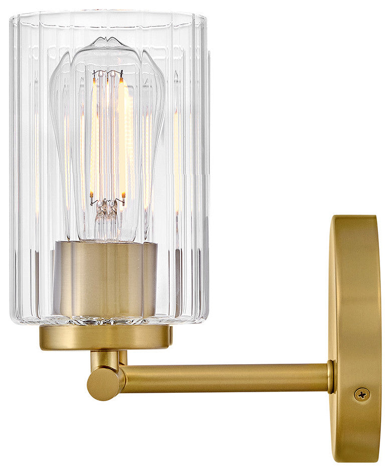 Lark Leta Small Two Light Vanity, Lacquered Brass