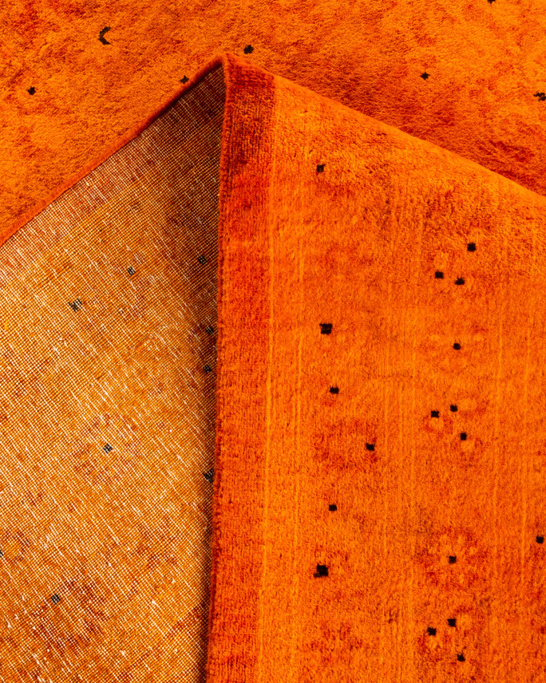 Fine Vibrance, One-of-a-Kind Hand-Knotted Area Rug Orange, 9' 3" x 11' 6"