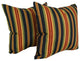 Outdoor Patterned Polyester 25" Jumbo Throw Pillows, Set of 2, Lyndhurst Raven