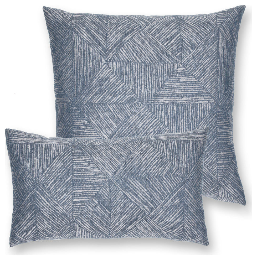 Reimagine Denim Lumbar Indoor/Outdoor Performance Pillow, 12"x20"