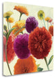 "Pure Palette Zinnias" By Shirley Novak, Giclee Print on Gallery Wrap Canvas