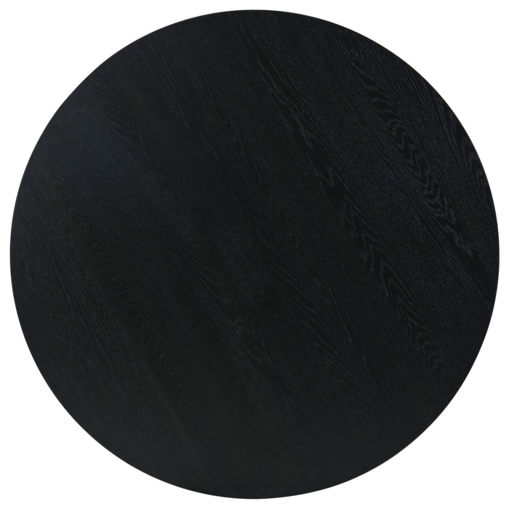 Safavieh Couture Kathalina Round Wood Dining Table, Black