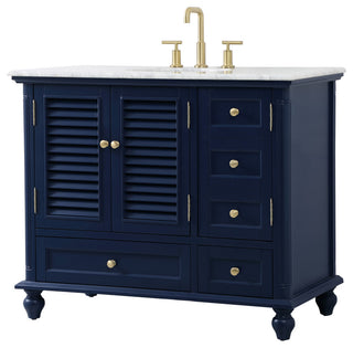 Home Living 42" Single Bathroom Vanity, Blue