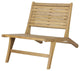 Retro Modern Outdoor Chair with Solid Teak Wood Construction and Low Seat