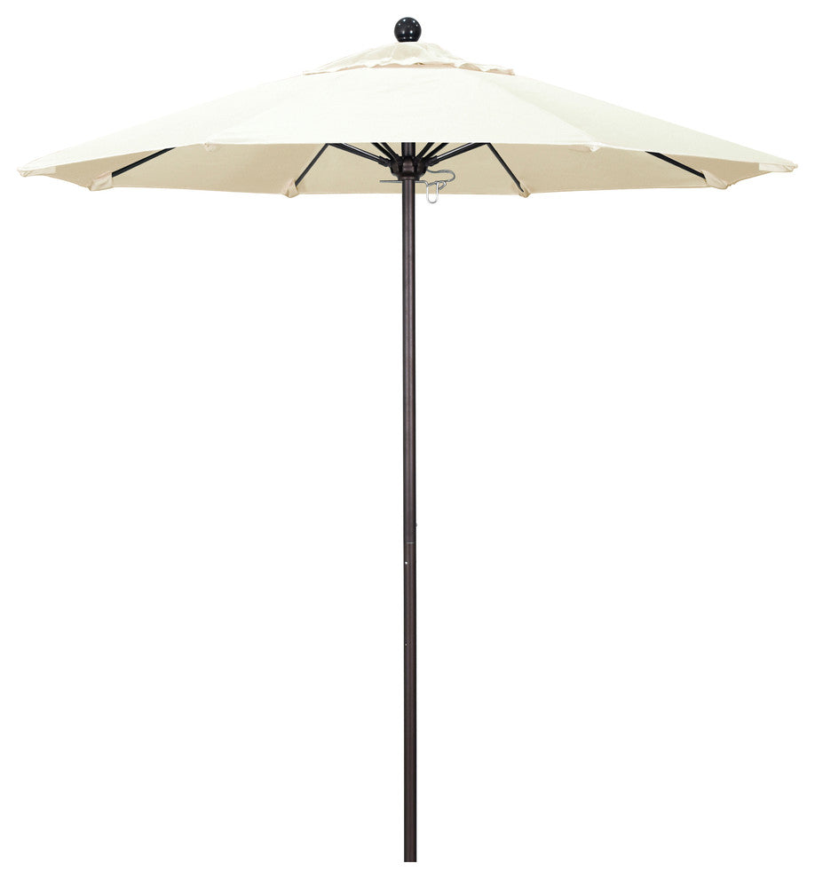 7.5' Fiberglass Umbrella Bronze, Sunbrella, Canvas