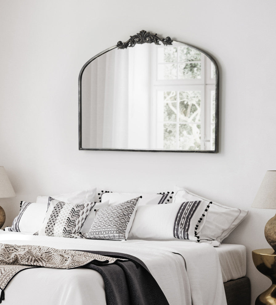 Arendahl Traditional Arch Mirror, Black, 36"x29"