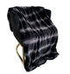 Plutus Black Graphite Furever Faux Fur Throw Blanket, 70"L x 90"W Twin
