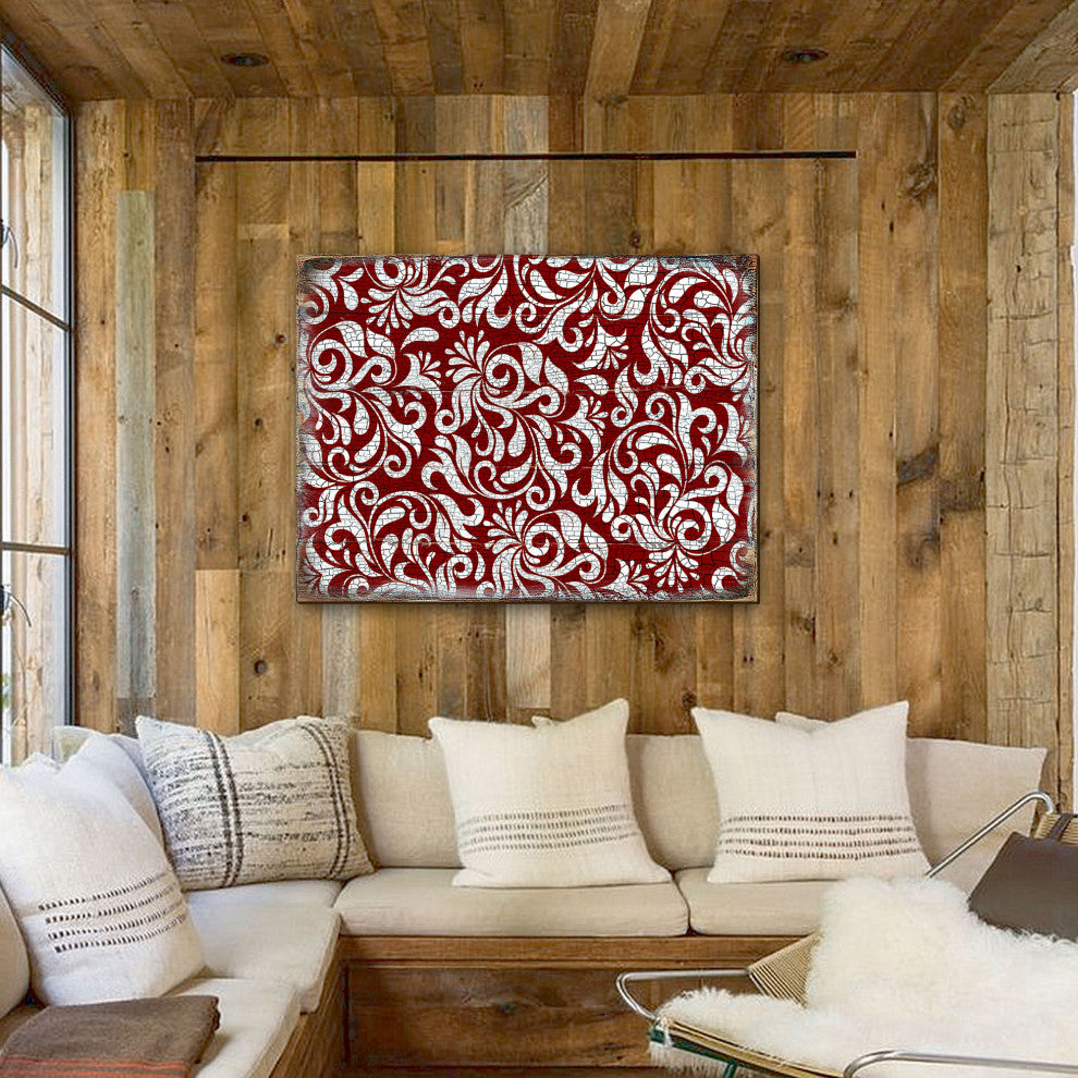 Decorative Pattern Wooden Block, 18"x12"