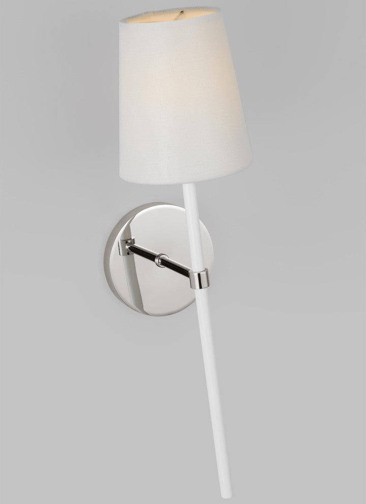 Monroe Tail Sconce, Polished Nickel