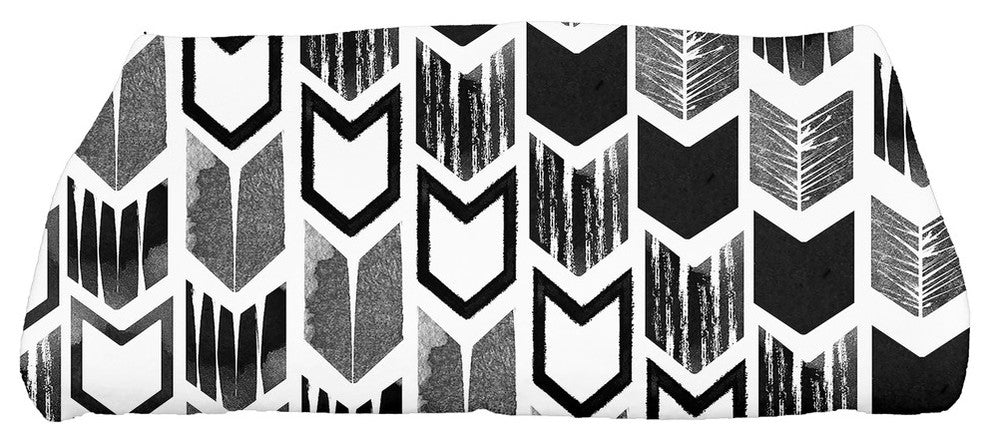 Peace 1,Geometric Print Bath Towel,Black, 28 x 58"