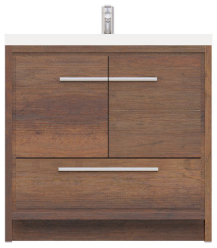 Sortino 36" Bathroom Vanity With Sink, Rosewood