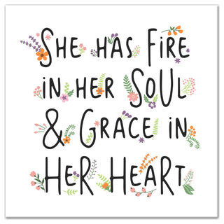 Fire in Her Soul 24x24 Canvas Wall Art