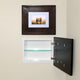 Landscape Recessed Concealed Medicine Cabinet, 14"x11", Coffee Bean
