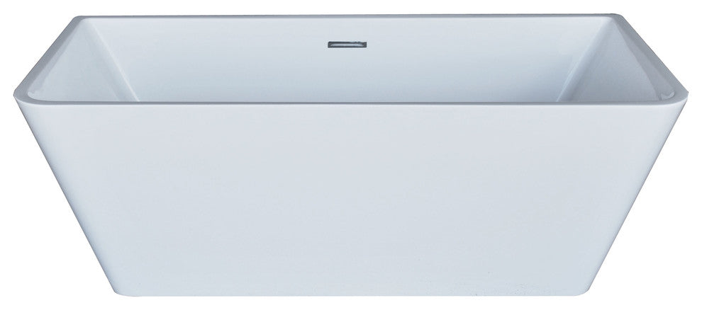 Saint Paul 32 x 67 Rectangle Acrylic Freestanding Soaker Bathtub  Center Drain