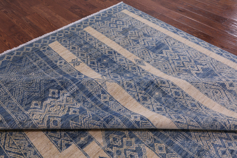 Hand Knotted Navajo Gabbeh Rug 8' 9" X 11' 9" Q6568
