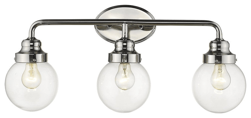 Portsmith 3-Light Polished Nickel Vanity