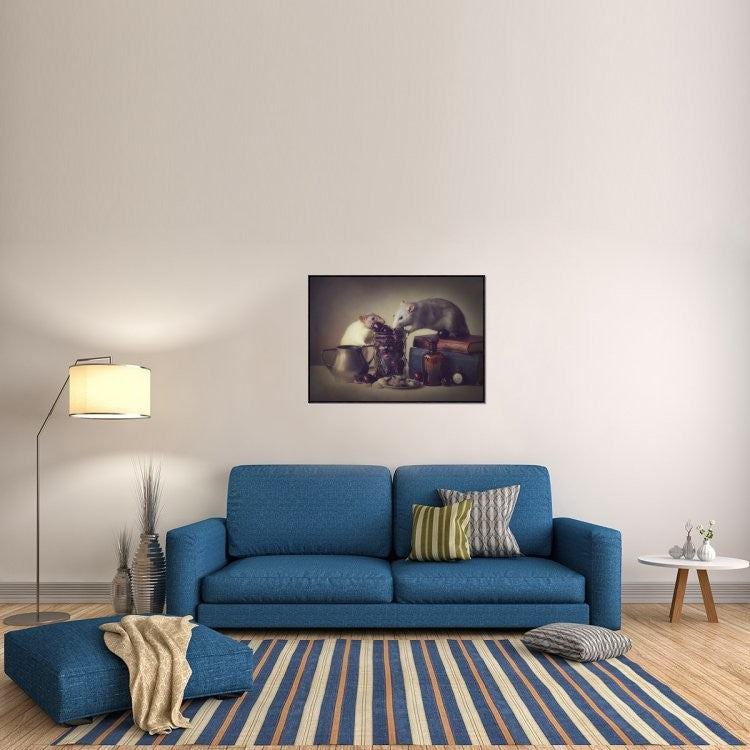 "Snoozy And Jimmy" Framed Canvas Giclee by Ellen Van Deelen, 41x31"