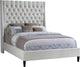 Fritz Velvet Upholstered Bed, Cream, King