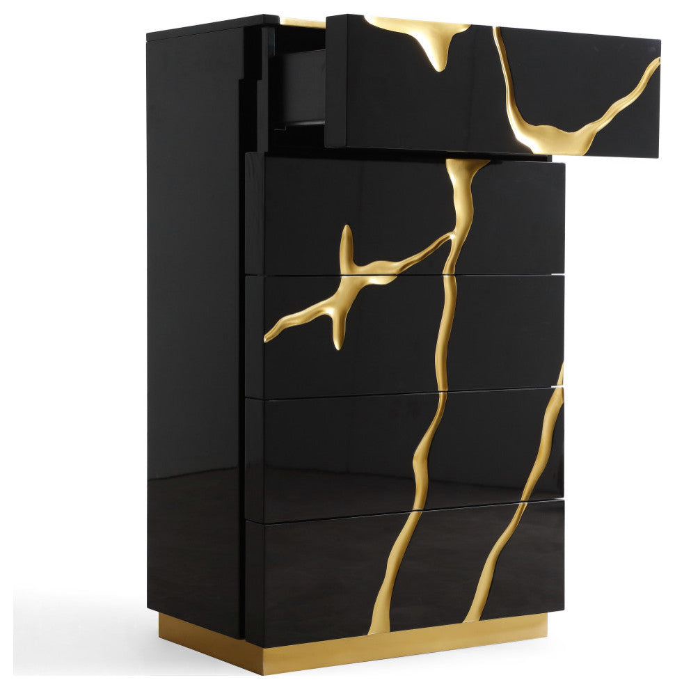Modrest Aspen Black and Gold Chest