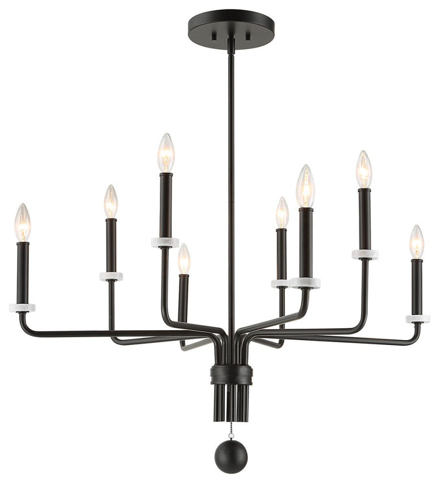 Uttermost Ebony Elegance 8-Light Chandelier 21353