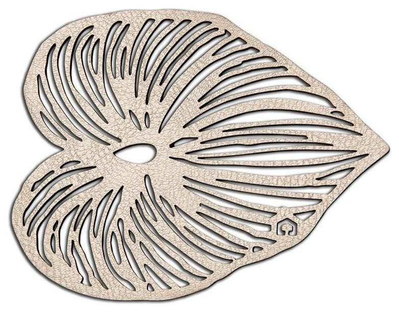 Double-Sided Blue Leaf Trivet