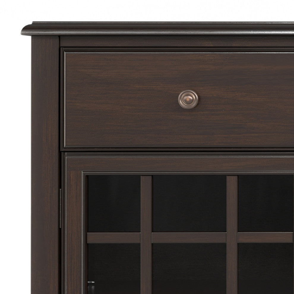 Connaught Solid Wood Sideboard Buffet, Chestnut Brown