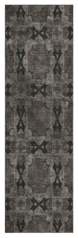 Premium Machine Washable Mayfield AMF564 Gray 2'3" x 7'6" Runner Rug