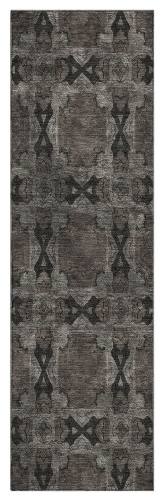 Premium Machine Washable Mayfield AMF564 Gray 2'3" x 7'6" Runner Rug