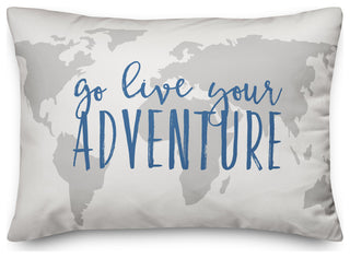 Go Live Your Adventure 14x20 Spun Poly Pillow