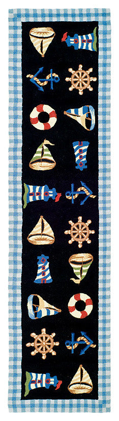 Safavieh Chelsea Hk239B Coastal Rug, Black, 5'3"x8'3"