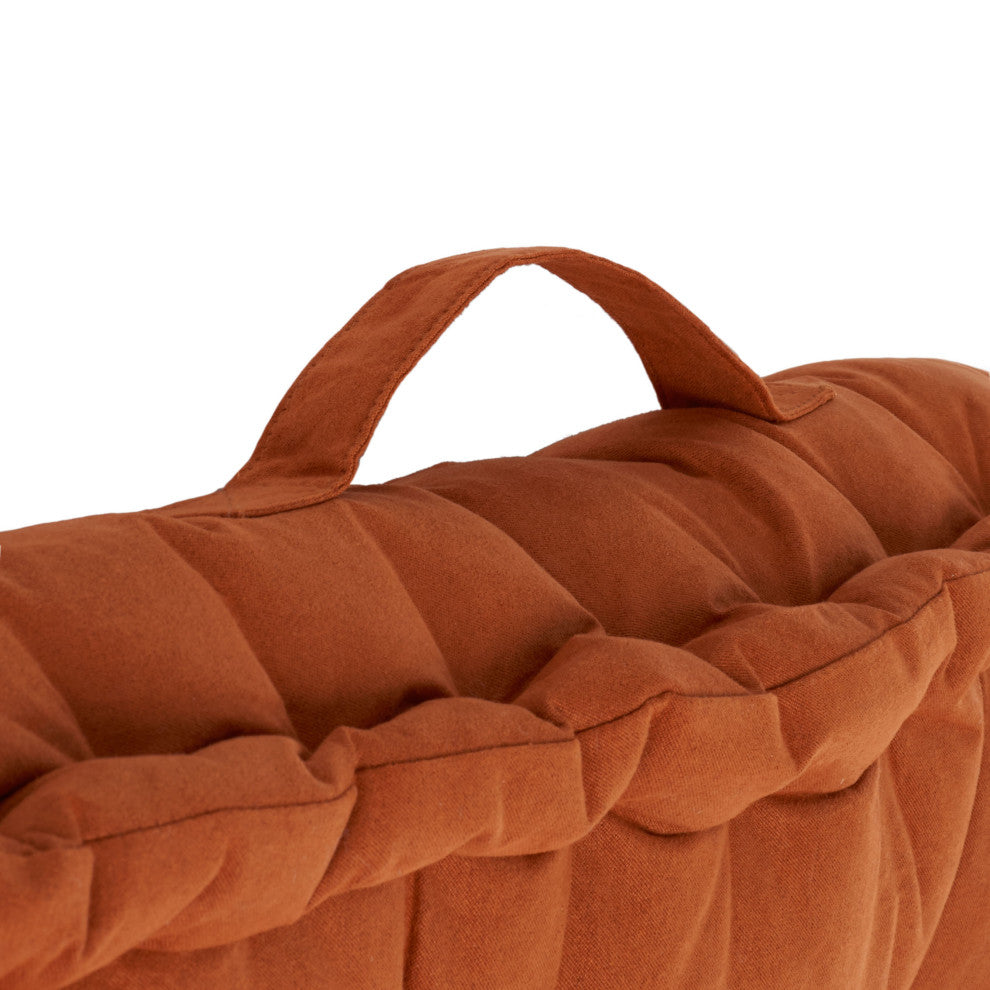 Safavieh Gardenia Floor Pillow, Rust, 18"x18"