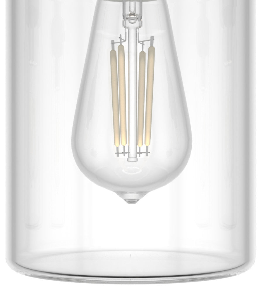 Hunter Devon Park Brushed Nickel 3 Light Linear Cluster Ceiling Light Fixture